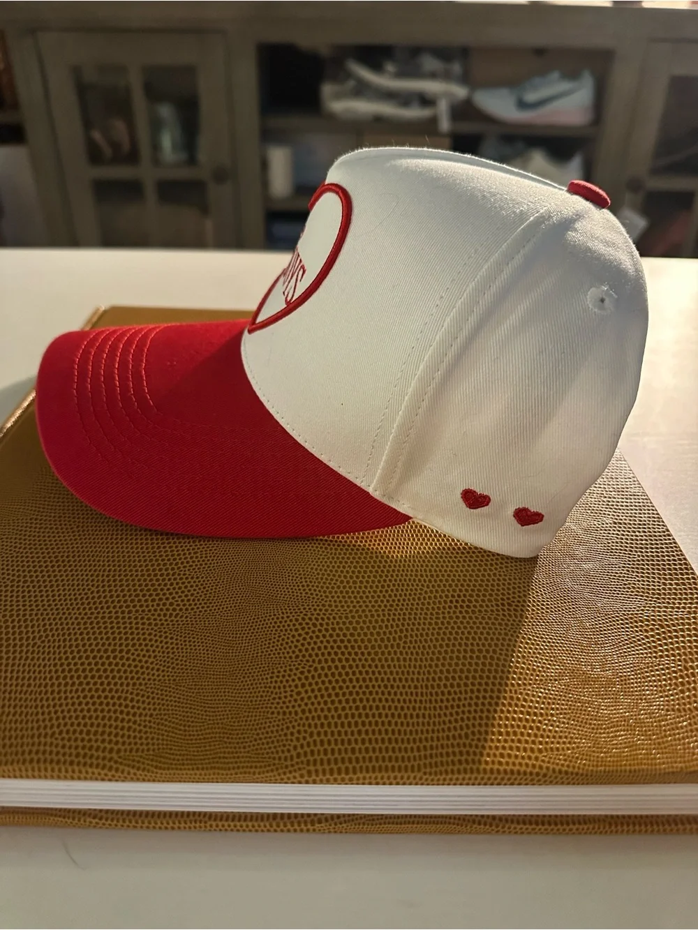 NWOT Rustler J’Adore (I Love) Cowboys Red Trucker Hat from Nashville OS